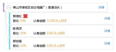 佛山市禅城区安达电器厂 普通合伙 工商信息 信用报告 财务报表 电话地址查询 天眼查